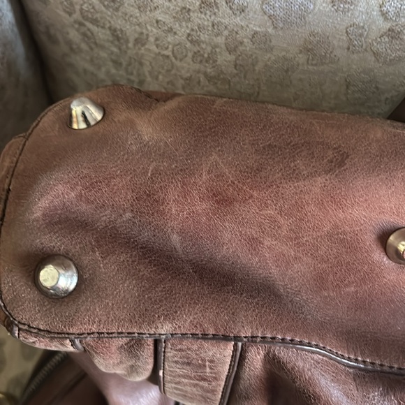 Chloe brown distressed Boho leather tote shoulder bag - Picture 13 of 17